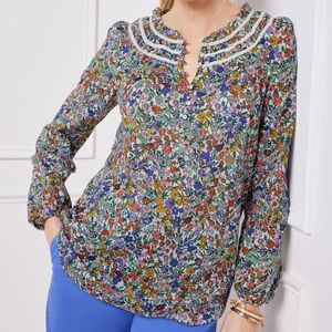 TALBOTS BUOYANT DITSY POPOVER sz 2X